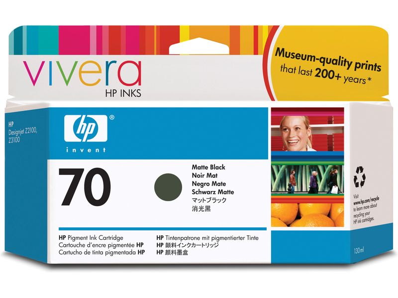 HP 70 (C9448A) Inktcartridge Mat-zwart