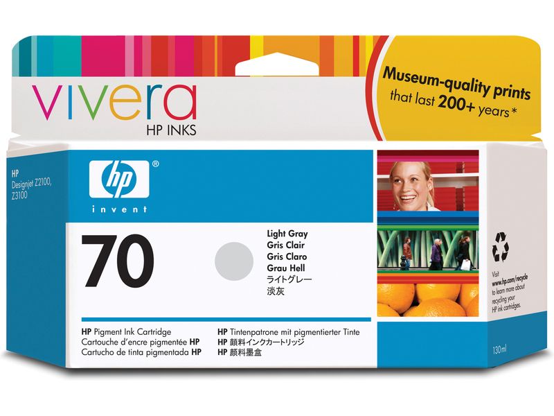 HP 70 (C9451A) Inktcartridge Licht-grijs