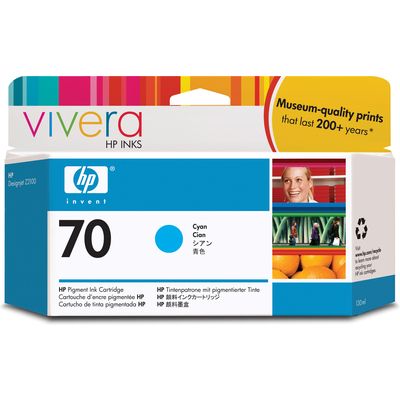 HP 70 (C9452A) - Cyan - Cartouche d'encre