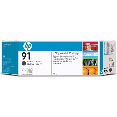 HP 91 (C9464A) - Noir mat - Cartouche d'encre