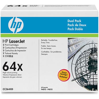 Toner HP 64X (CC364XD) noir haute capacité x2 - Multipack