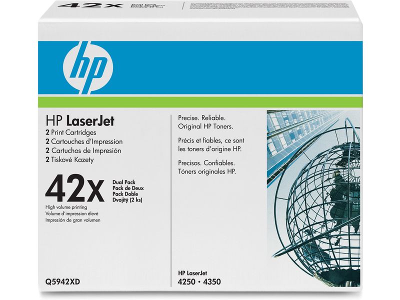 HP 42X (Q5942XD) Toner Noir Multipack 2-pack Haute capacité