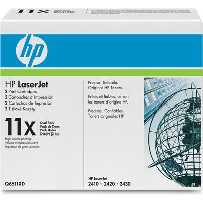 Toner HP 11XD (Q6511XD) Noir x2 - Multipack - Haute capacité