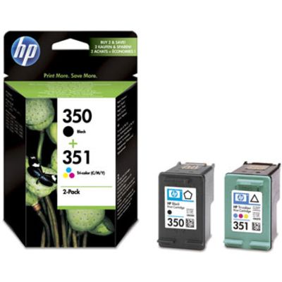 HP 350+351 (SD412EE) - Noir + 3 couleurs - Cartouche d'encre - Multipack