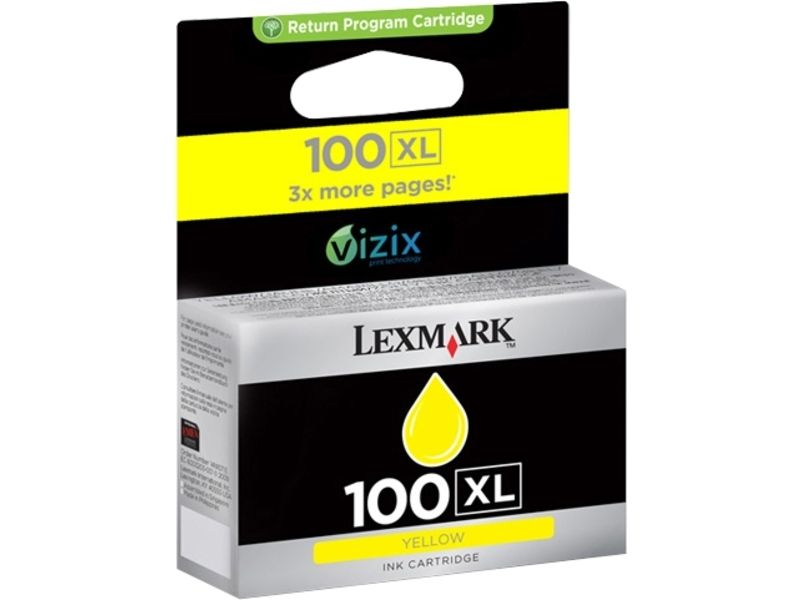 Lexmark 100XL (14N1071E) Inktcartridge Geel Hoge capaciteit