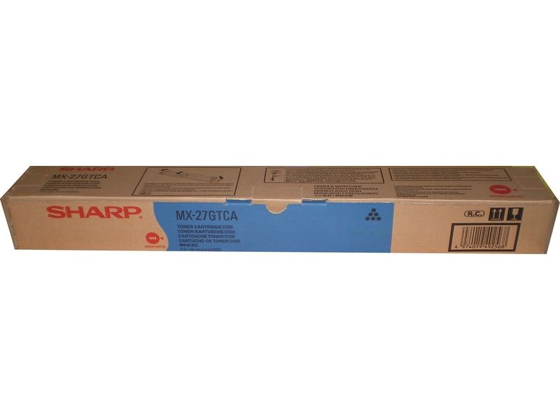 Sharp MX27GTCA - Cyan - originale - cartouche de toner - pour Sharp MX-2300N, MX-2700N, MX-3500N, MX-3501N, MX-4500N, MX-4501N
