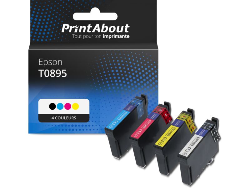 Cartouche compatible Epson T0895 - 4 couleurs - Multipack