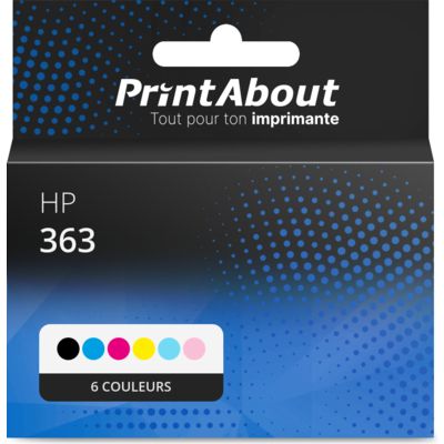 Lot De 12 Cartouches D'encre Compatibles HP363 Pour Imprimante Photosmart - Multicolore