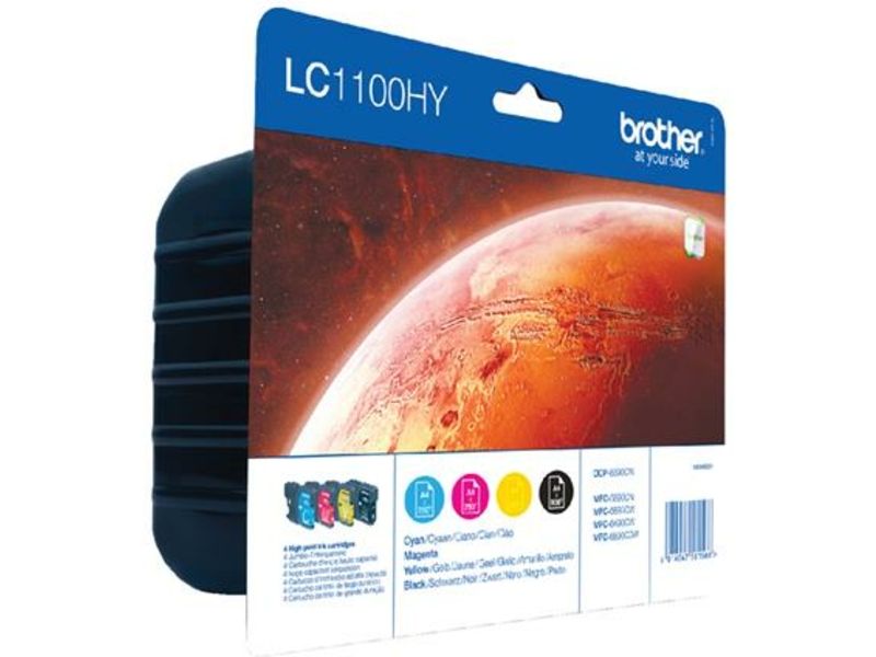 Brother LC-1100HYVALBP Inktcartridge 4-kleuren Multipack Hoge capaciteit