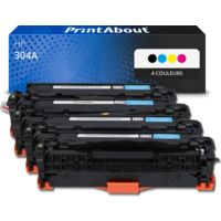 Toner compatible HP 304A (CC530A) - 4 couleurs - Multipack