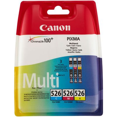 Canon CLI-526C/M/Y - 3-couleurs - Cartouche d'encre - Multipack