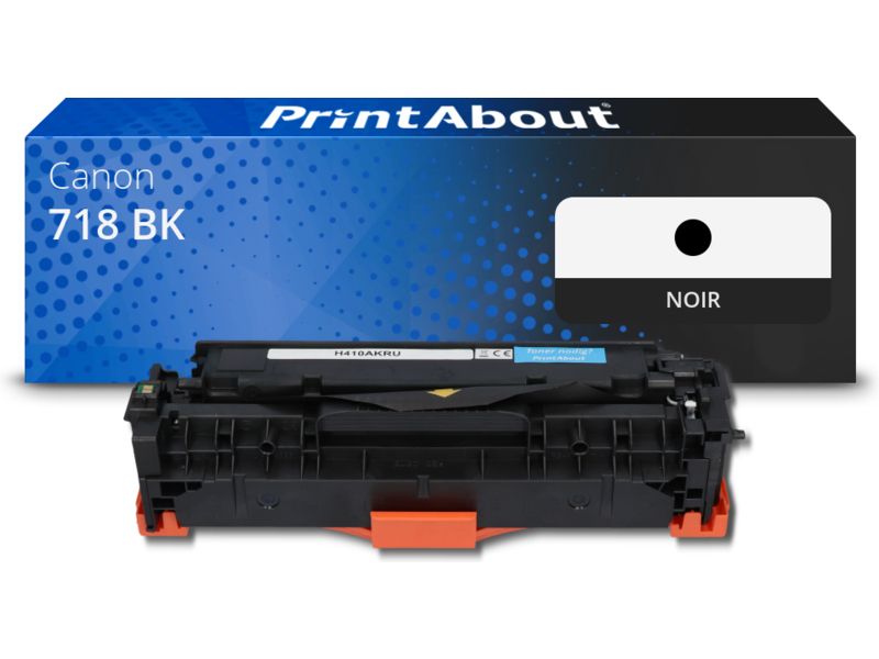Toner compatible Canon 718 BK - Noir