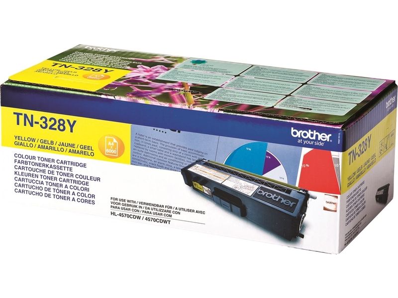 Brother TN-328Y Toner Geel Extra hoge capaciteit
