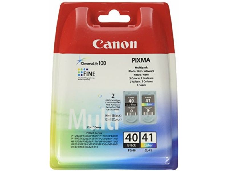 Canon PG-40 / CL-41 Inktcartridge Zwart + 3 kleuren Multipack