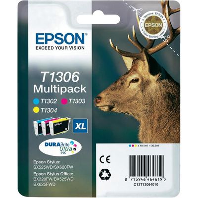 Epson T130 (C13T130640) - 3-couleurs - Cartouche d'encre - Grande capacité - Multipack