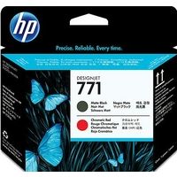HP 771 (CE017A) - Noir mat + rouge - Tête d'impression