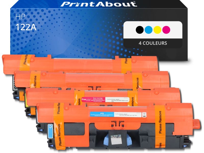 Toner compatible HP 122A (Q3960A) - 4 couleurs - Multipack