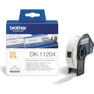 Brother DK-11204 - (17 mm x 54 mm) - Noir sur blanc - Étiquette