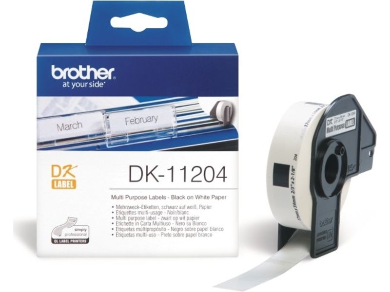 Brother DK-11204 Etiket Zwart op wit (17 mm x 54 mm)