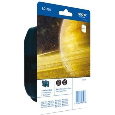 Cartouche d'encre Brother LC-1100BKBP2 Noir x2 - Multipack
