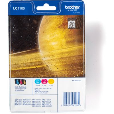 Brother LC-1100RBWBP - 3-couleurs - Cartouche d'encre - Multipack