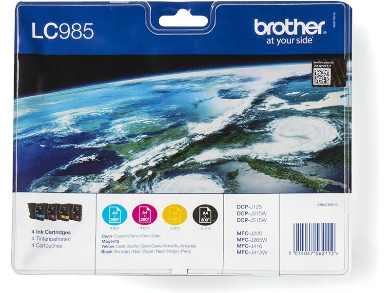 Brother LC-985VALBP Inktcartridge 4-kleuren Multipack