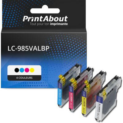 Cartouche compatible Brother LC-985VALBP - 4 couleurs - Multipack
