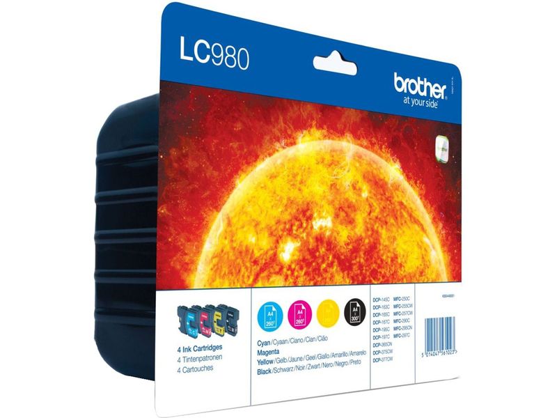 Brother LC-980VALBP Inktcartridge 4-kleuren Multipack