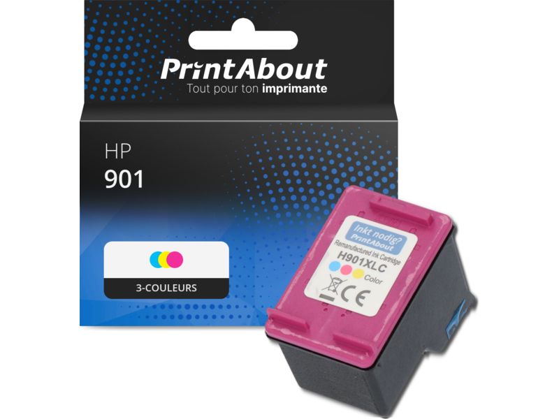 Cartouche compatible HP 901 (CC656AE) - 3-couleurs