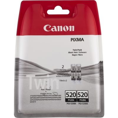 Cartouche d'encre Canon PGI-520BK2 Noir x2 - Multipack