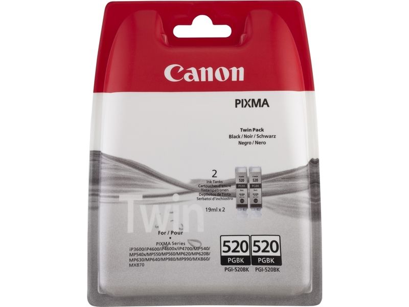 Canon PGI-520BK2 Inktcartridge 2x Zwart - Multipack