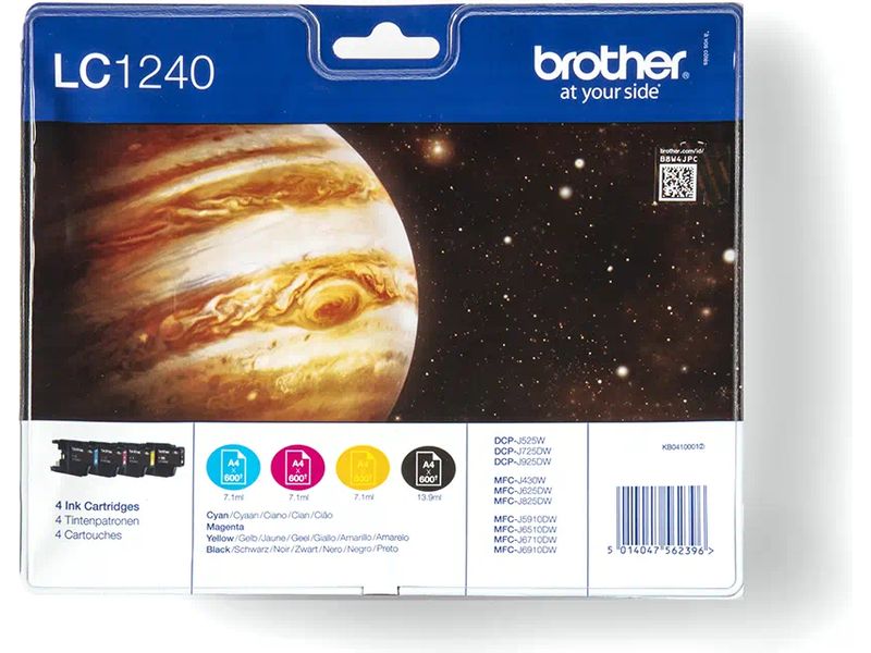 Brother LC-1240VALBP Inktcartridge 4-kleuren Multipack