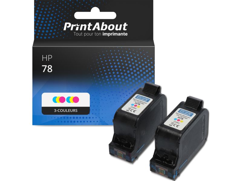 Cartouche compatible HP 78 (C6578A) - 3-couleurs - Multipack