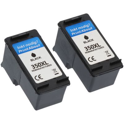 Cartouche compatible HP 350XL (CB336EE) - 2x Noir - Grande capacité - Multipack