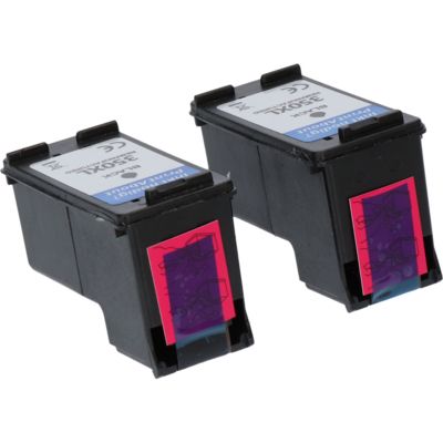 Cartouche compatible HP 350XL (CB336EE) - 2x Noir - Grande capacité - Multipack