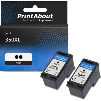Cartouche compatible HP 350XL (CB336EE) - 2x Noir - Grande capacité - Multipack