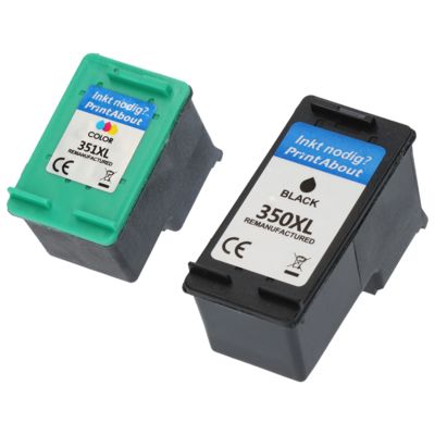 Cartouche compatible HP 350XL (SD412EE) - Noir + 3 couleurs - Grande capacité - Multipack