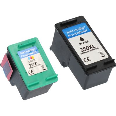 Cartouche compatible HP 350XL (SD412EE) - Noir + 3 couleurs - Grande capacité - Multipack