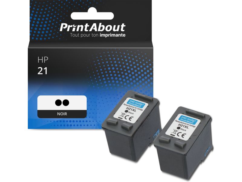 Cartouche compatible HP 21 (C9351AE) 2x Noir - Multipack