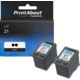 Cartouche compatible HP 21 (C9351AE) 2x Noir - Multipack