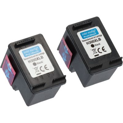 Cartouche compatible HP 300XL (D8J43AE) - Pack de 2 - Noir - Grande capacité - Multipack