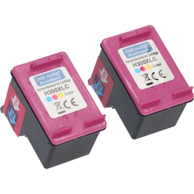 Cartouche compatible HP 300XL (CC644EE) - pack de 2 - 3 couleurs - Grande capacité - Multipack
