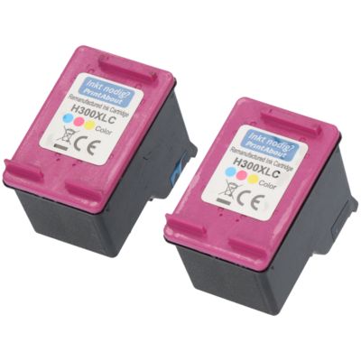 Cartouche compatible HP 300XL (CC644EE) - pack de 2 - 3 couleurs - Grande capacité - Multipack