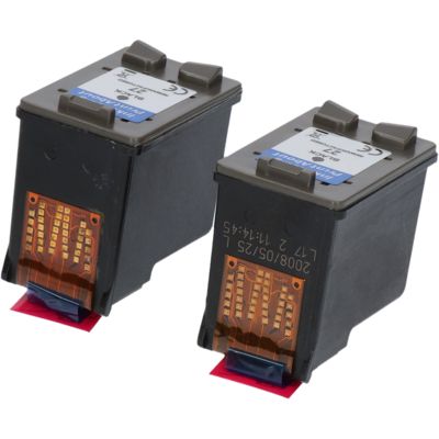 Cartouche compatible HP 27 (C8727AE) - 2x Noir - Multipack