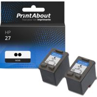 Cartouche compatible HP 27 (C8727AE) - 2x Noir - Multipack