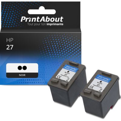 Cartouche compatible HP 27 (C8727AE) - 2x Noir - Multipack