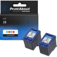 Cartouche compatible HP 28 (C8728A) - pack de 2 - 3 couleurs - Multipack