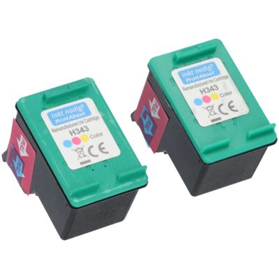 Cartouche compatible HP 343 (C8766EE) - 3-couleurs - Multipack