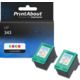 Cartouche compatible HP 343 (C8766EE) - 3-couleurs - Multipack