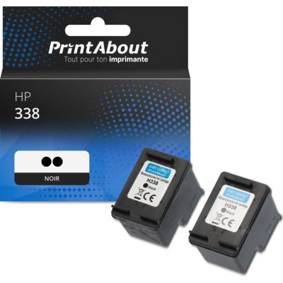 Cartouche compatible HP 338 (CB331EE) - pack de 2 - Noir - Multipack